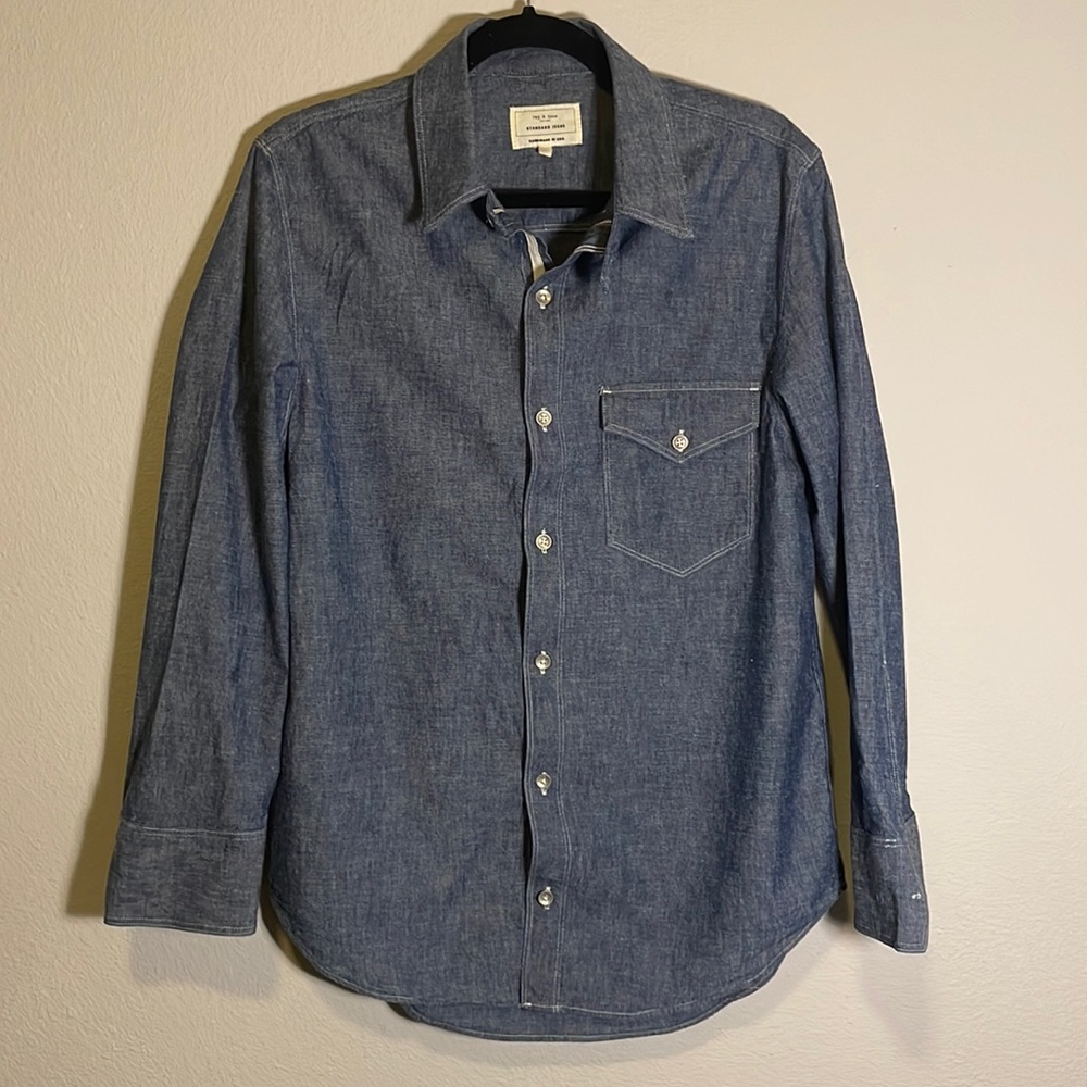 Rag & Bone Chambray button down shirt made in USA